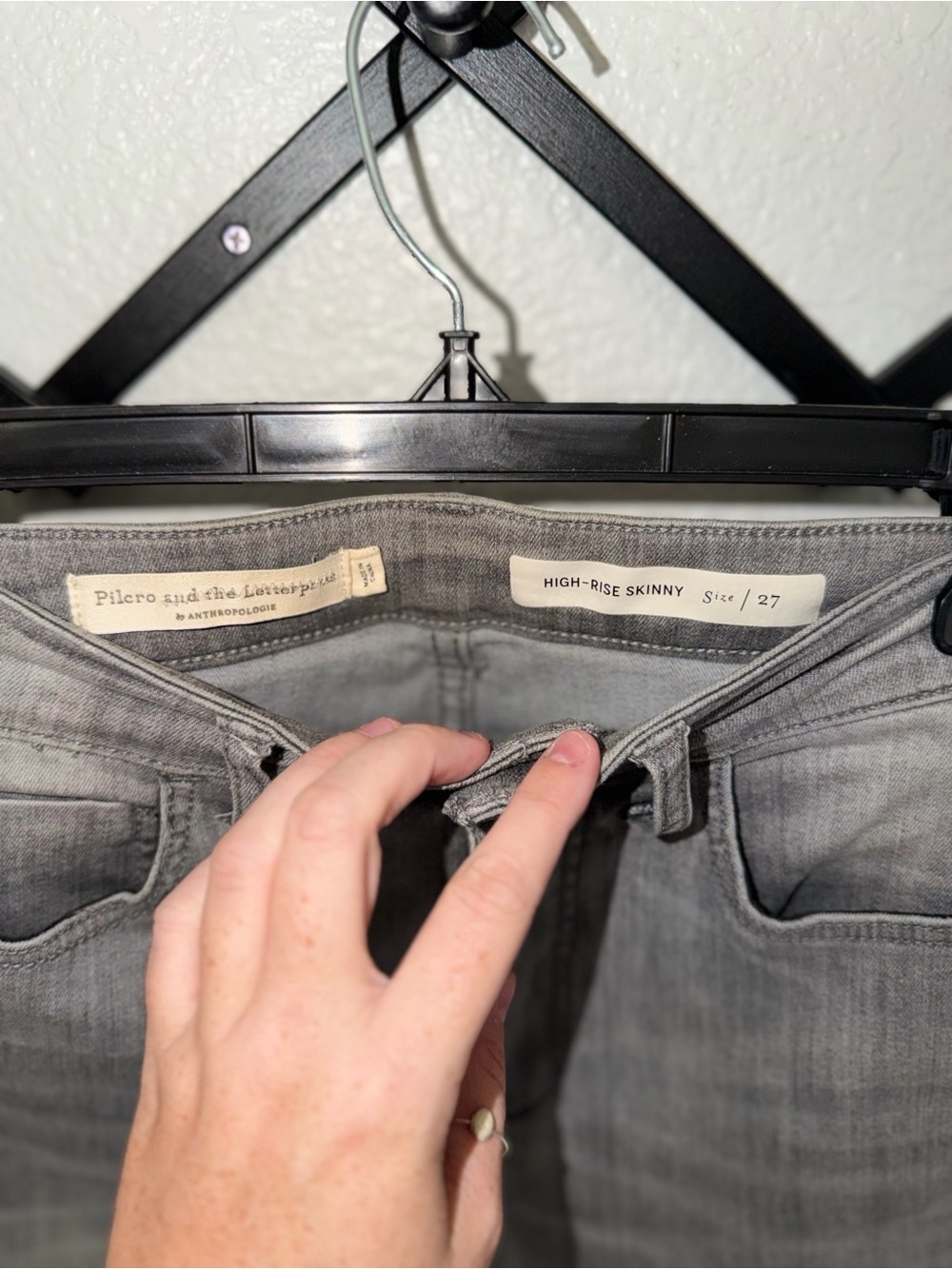 Pilcro Anthropologie High Rise Skinny Gray Wash Jeans Women’s Size 27 - Picture 3 of 4